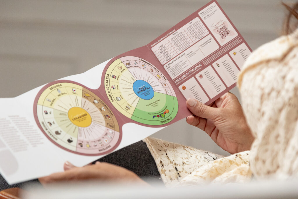 Consigli nutrizionali presenti nel prodotto Nuova Pausa 21 per il benessere durante la menopausa.