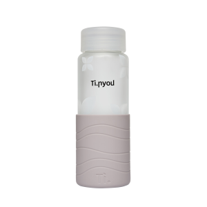 Ti.Bottle-grigio perla mille fiori