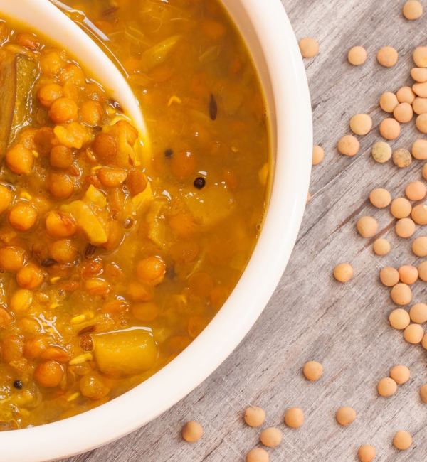 Zuppa di lenticchie con curry